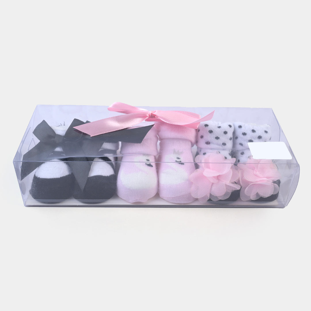 Baby Girl Socks Pack of 3 Gift Set