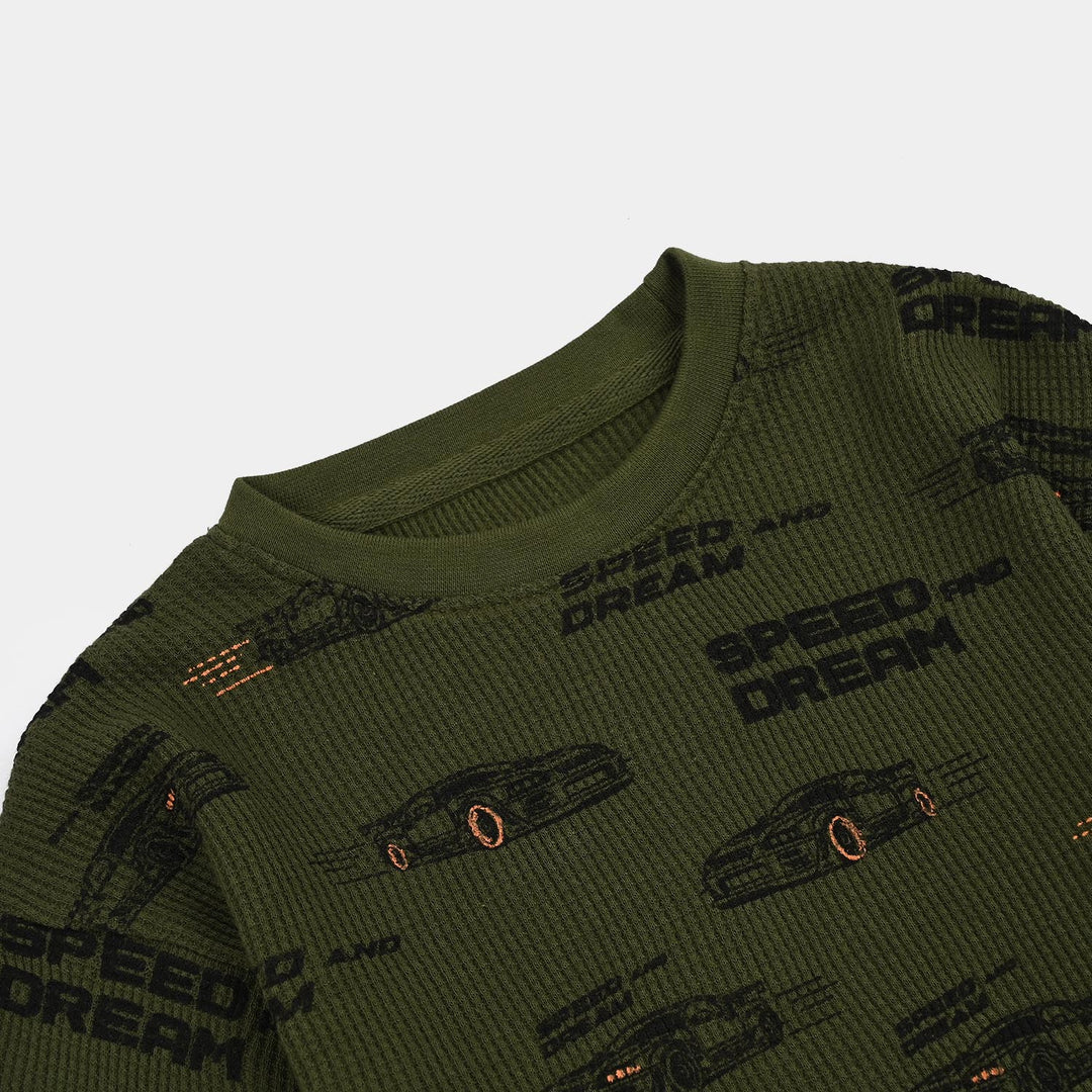 Boys Thermal T-Shirt H/S Speed & Dream-Rifle.Green