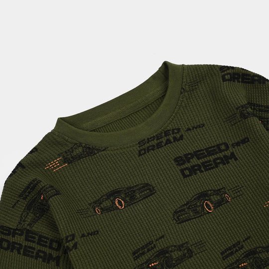 Boys Thermal T-Shirt H/S Speed & Dream-Rifle.Green