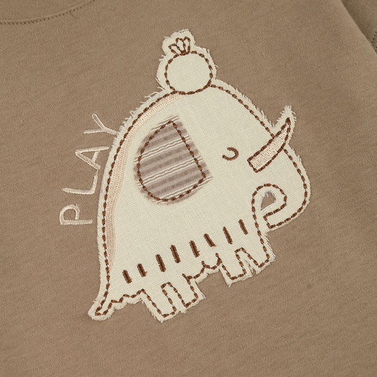 Infant Boys Jersey/Terry 2Pc Suit 287-006 E-C-BROWN