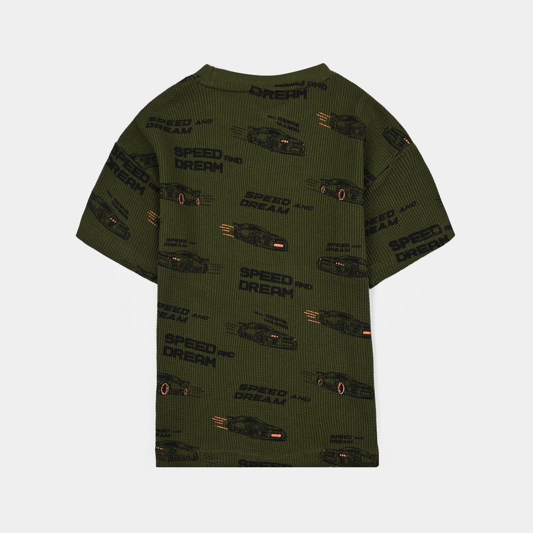 Boys Thermal T-Shirt H/S Speed & Dream-Rifle.Green