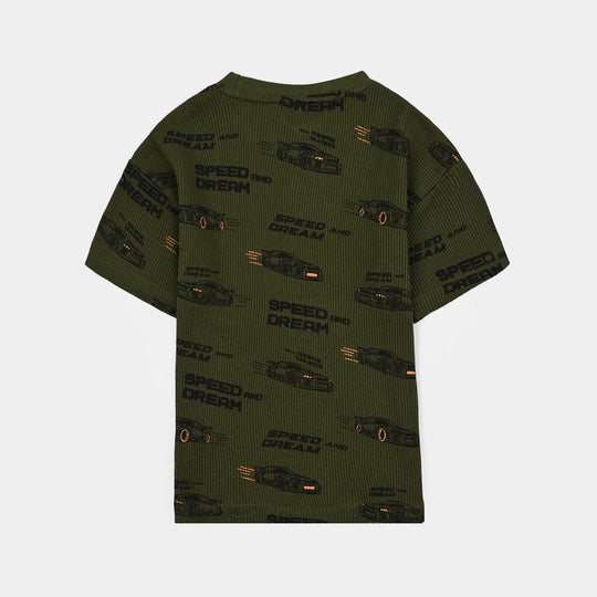 Boys Thermal T-Shirt H/S Speed & Dream-Rifle.Green