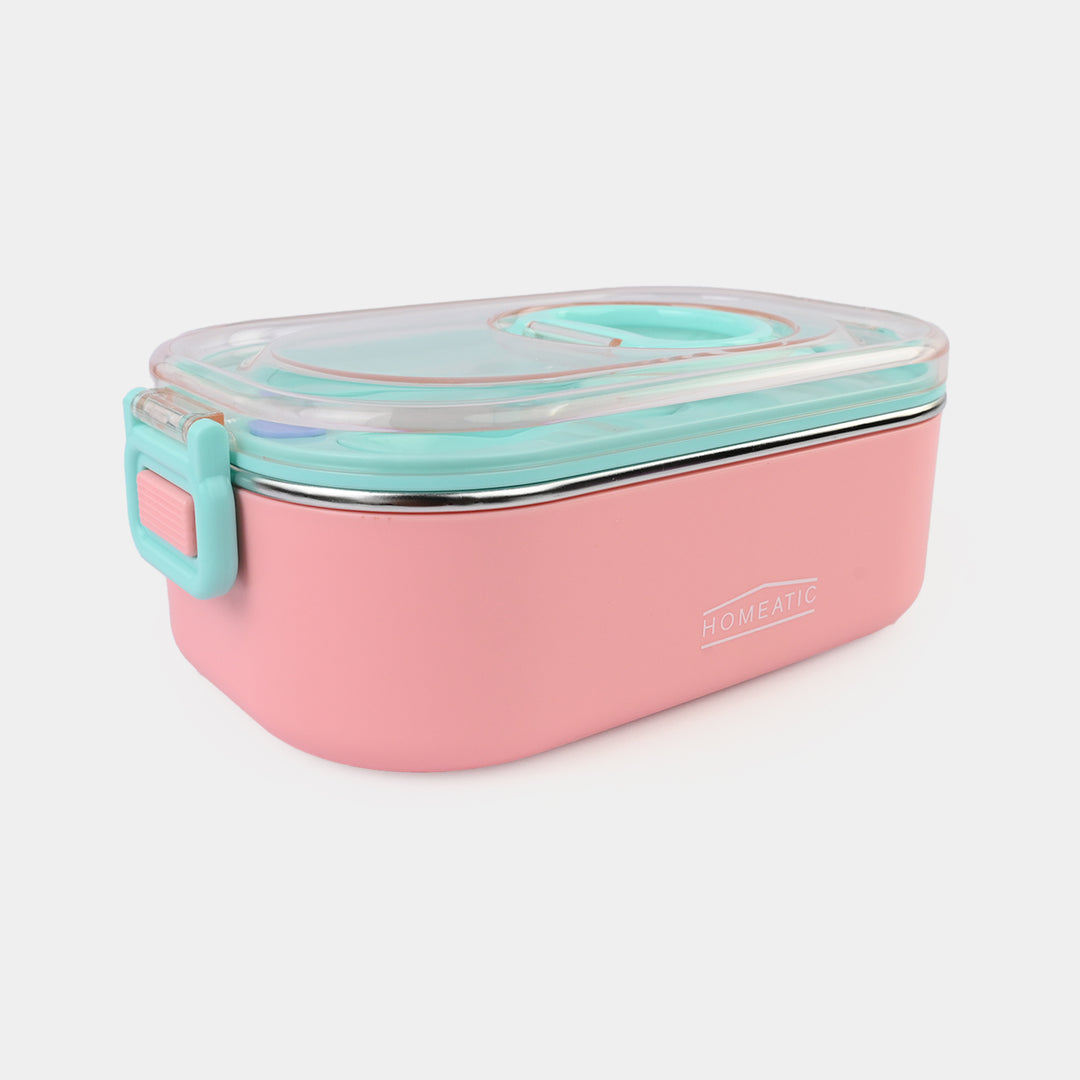 Stainless Steel Lunch Box 850+150ml Pink