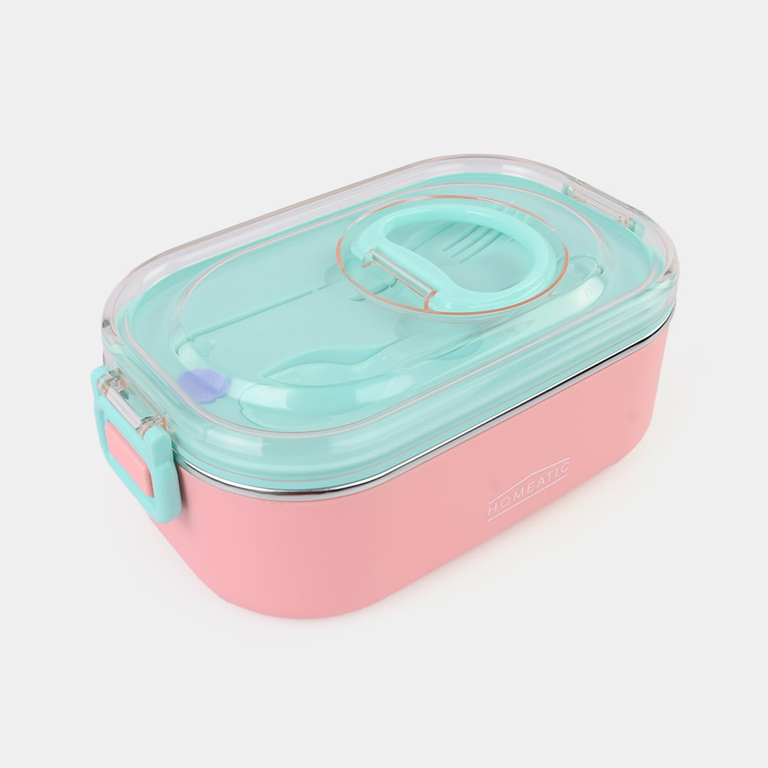 Stainless Steel Lunch Box 850+150ml Pink