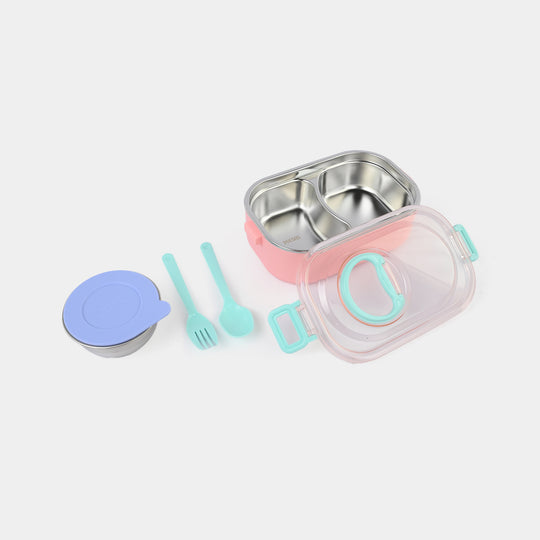 Stainless Steel Lunch Box 850+150ml Pink