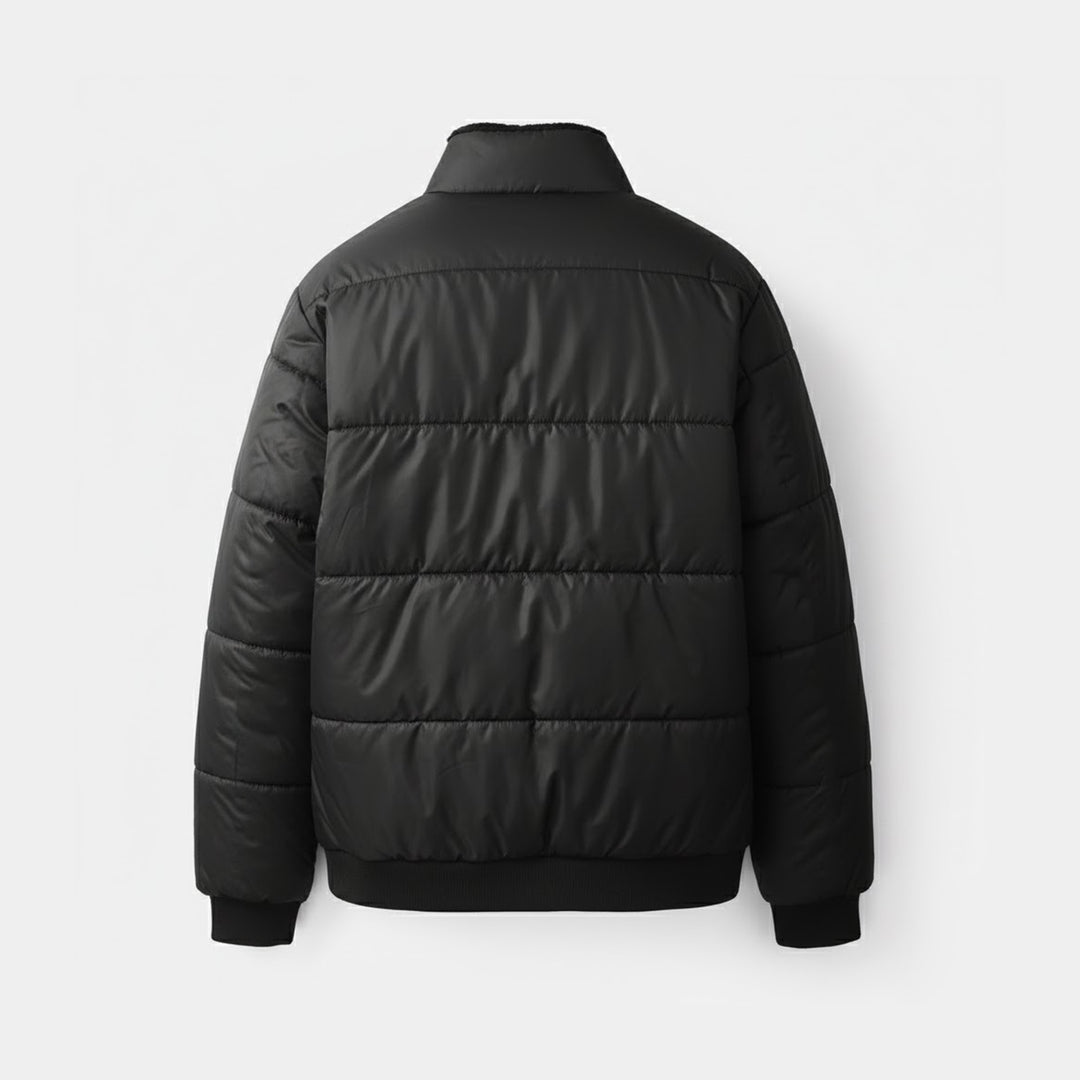 Teens Boys Puffer Jacket Adventure Awaits-BLACK