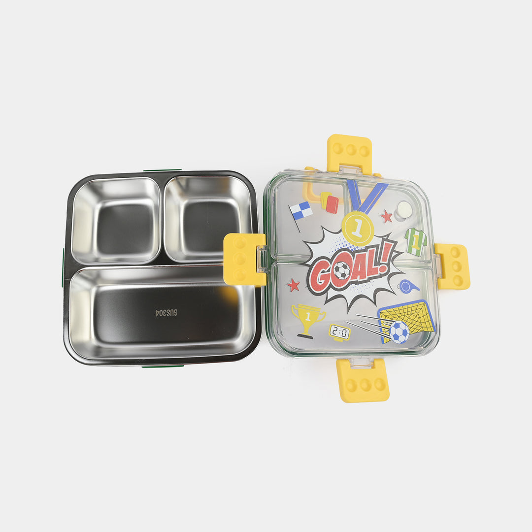 Stainless Steel Lunch Box Square 750ml Green
