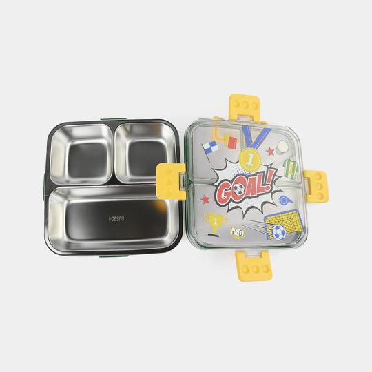Stainless Steel Lunch Box Square 750ml Green