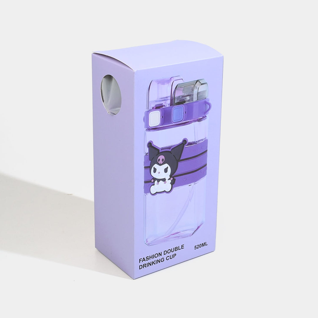 Double-Drinking Straw Cup/Water Bottle | 520ml