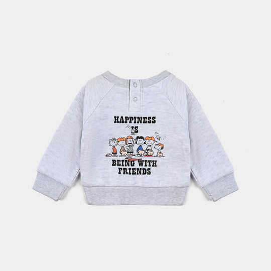 Infant Boys Sweat Shirt Happiness - Light Grey