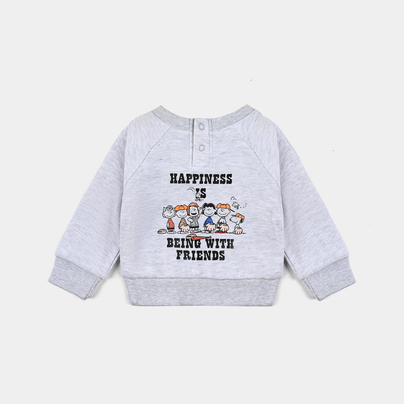 Infant Boys Sweat Shirt Happiness - Light Grey