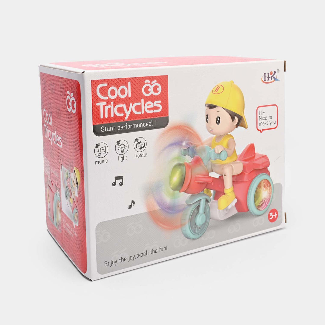 Cool Tricycle Kid Toy with LED Lights & Music