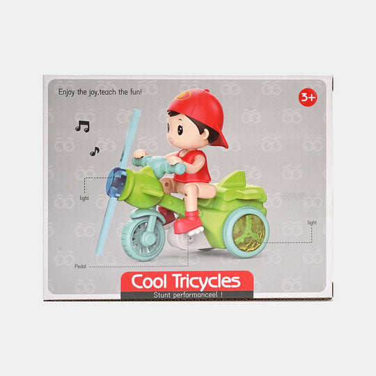 Cool Tricycle Kid Toy with LED Lights & Music