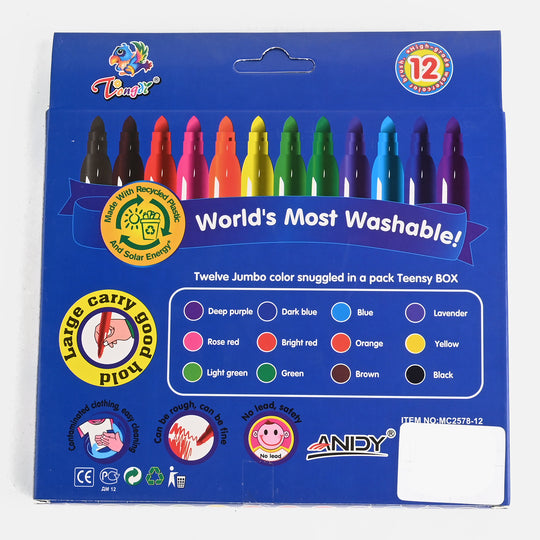 Washable Marker 12Pcs