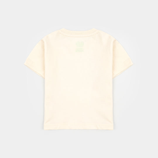Infant Boys Jersey/Terry T-Shirt H/S Justice League-Off White