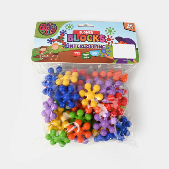Plastic Play Puzzle Educational Interlocking Block Set | 50 Pieces