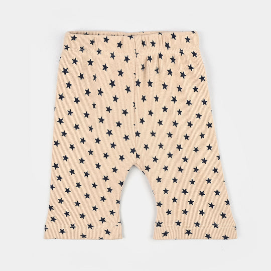 Infant Girls 2x1 Rib Tight Stars-Brazi.Sand