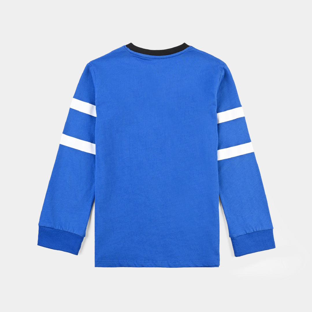 Boys Cotton Jersey T-Shirt F/S Take The Shot-Blue