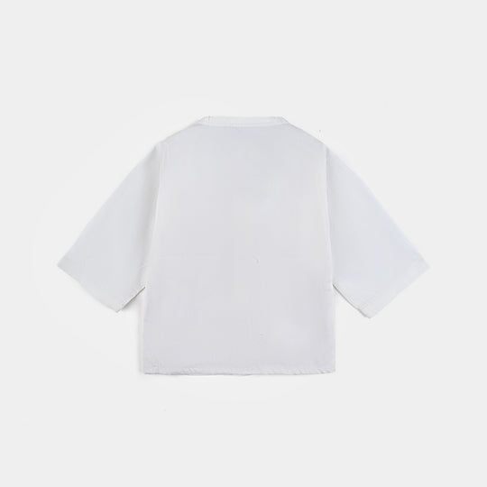 Infants Unisex Vest off white