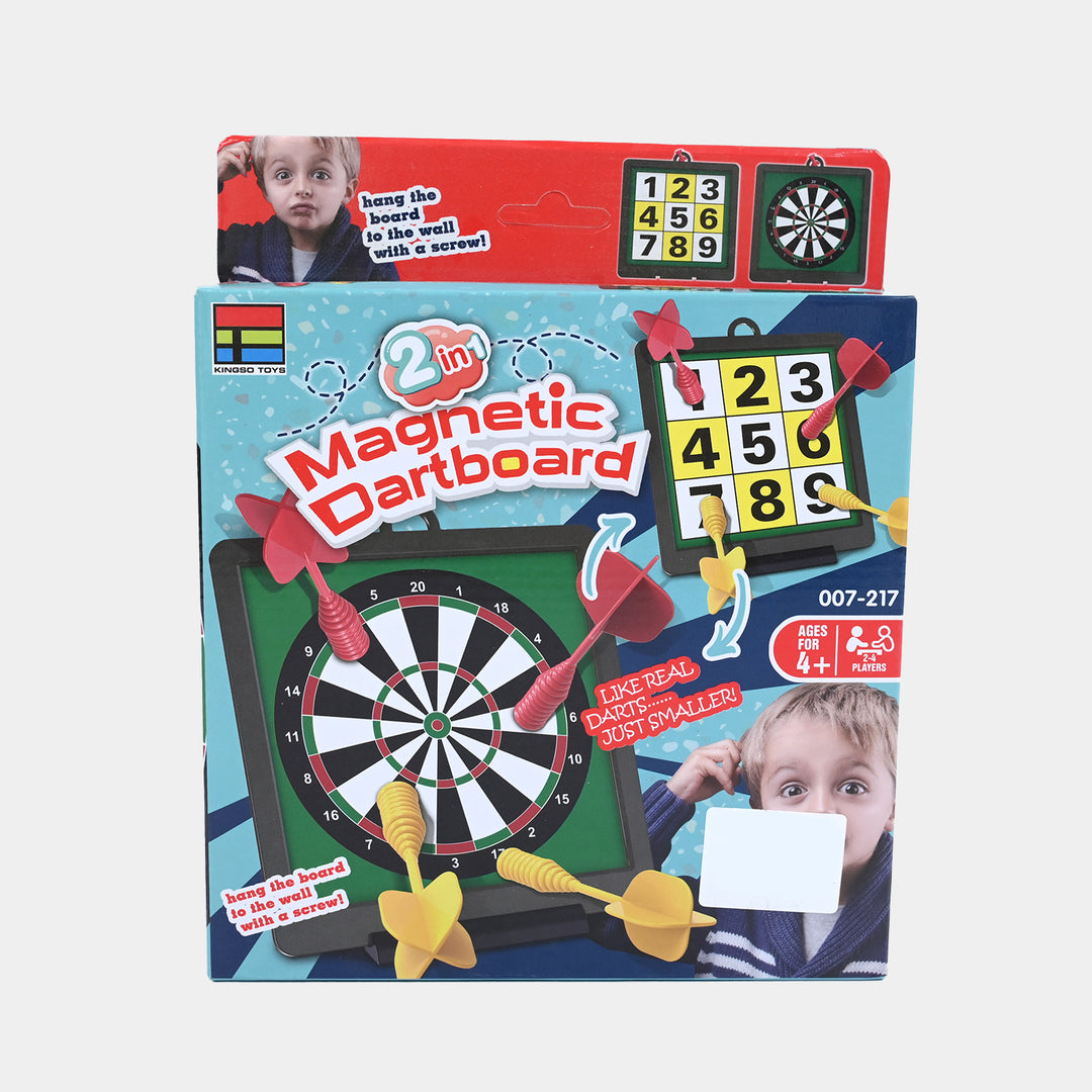 2-in-1 Double-Sided Magnetic Dartboard Game Set