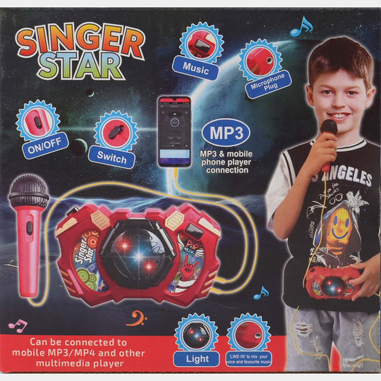 MP3 Player Toy With Microphone & Light, Music