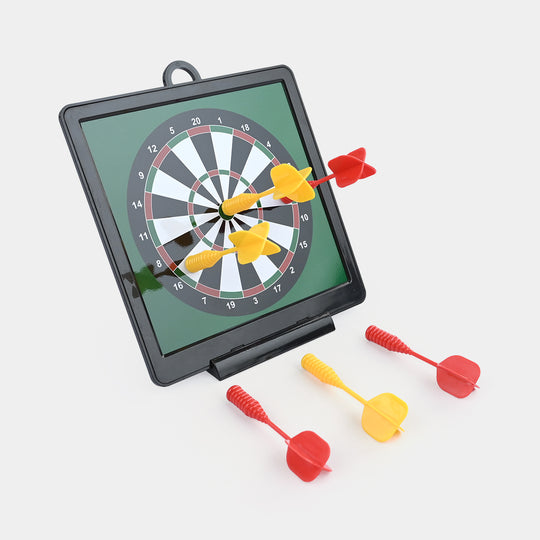 2-in-1 Double-Sided Magnetic Dartboard Game Set