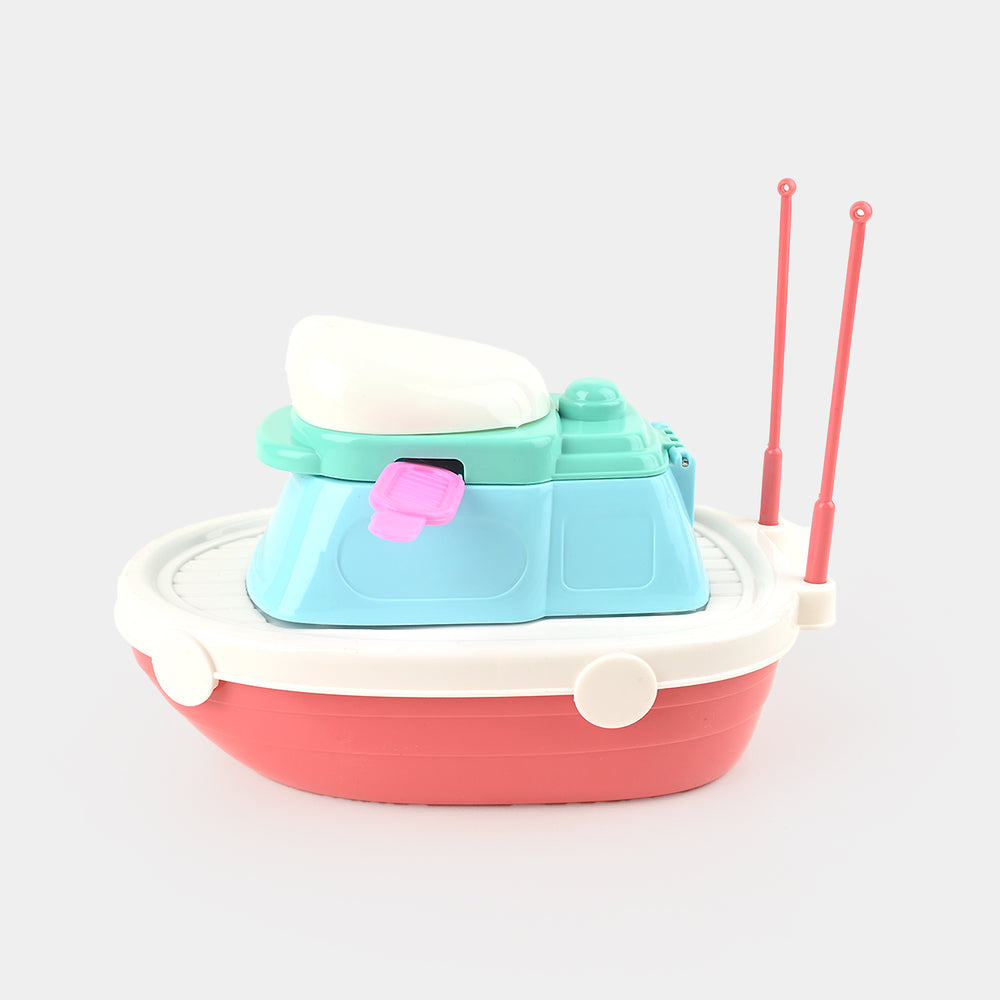 Cartoon Fishing Boat Color Mud Machine For kids