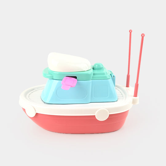 Cartoon Fishing Boat Color Mud Machine For kids