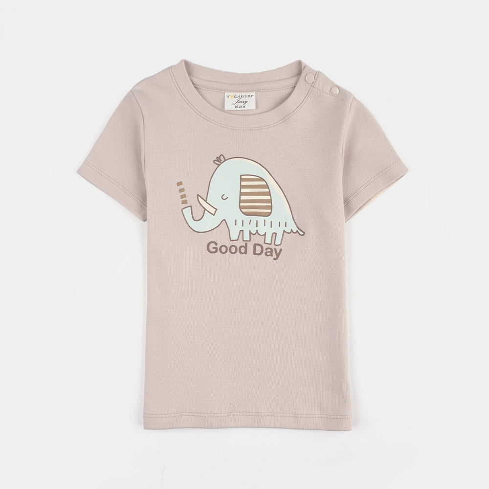 Infant Boys Jersey/Terry 2Pc Suit 287-011 E-C-BEIGE