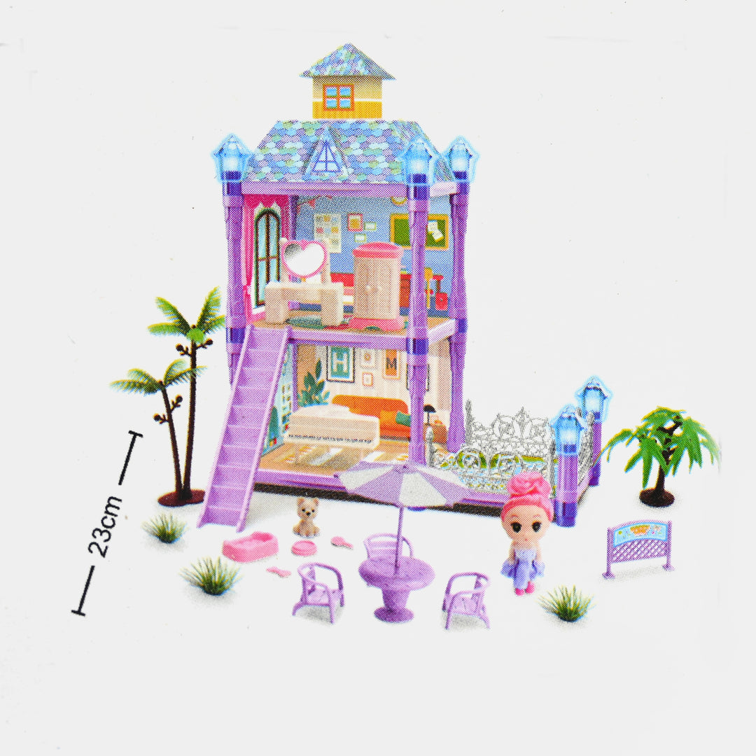Doll House With Light For Kids