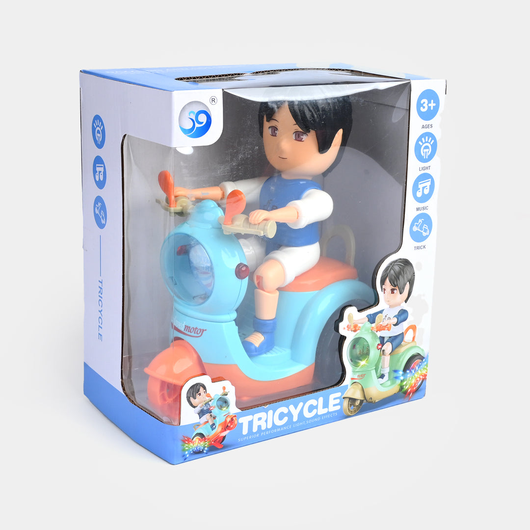 Spin Electric Tricycle Toy with Lights & Music