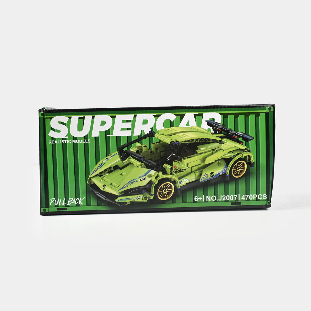 Pull Back Racing Car Building Block Set