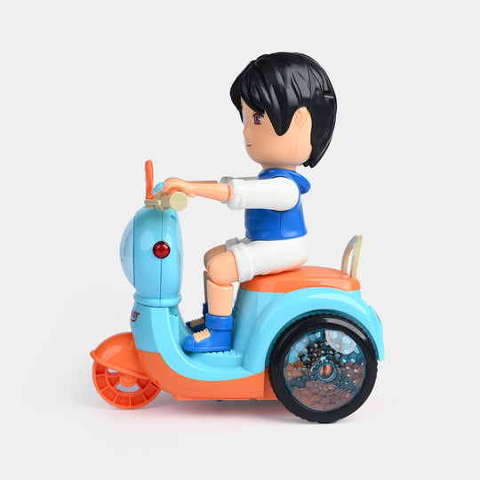 Spin Electric Tricycle Toy with Lights & Music