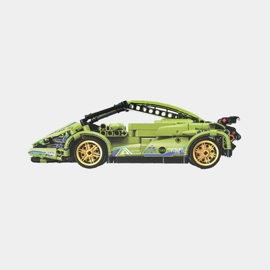 Pull Back Racing Car Building Block Set
