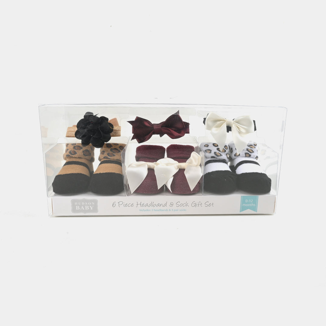 BABY BOOTIES AND HEADBANDS 6PCS SET