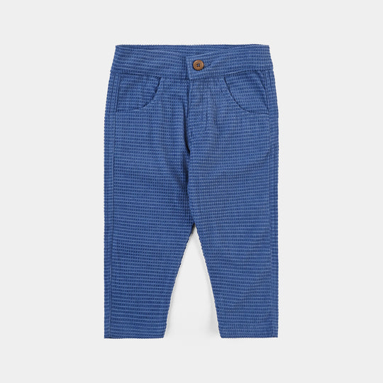 Infant Boys Corduroy Woven Suit F/S Pocket Style-NAVY/BLUE