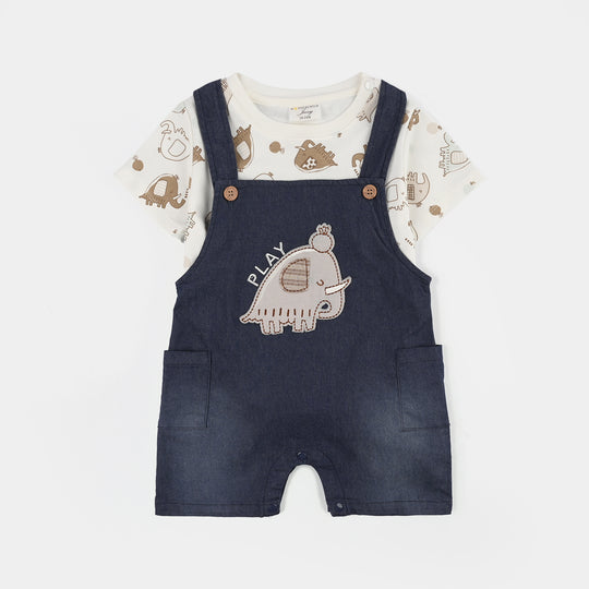 Infant Boys Jersey/Terry 2Pc Suit 287-012 E-C-NAVY