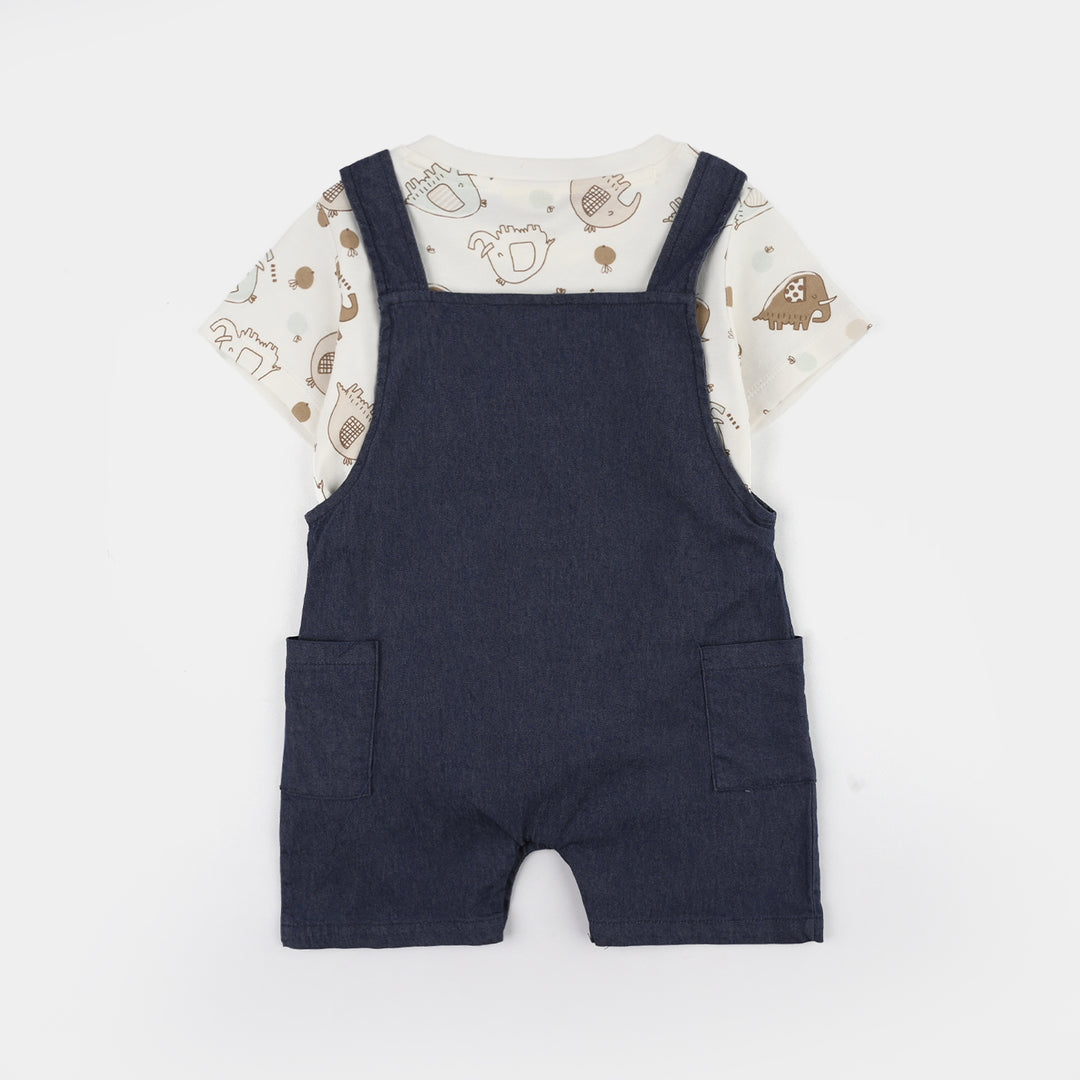 Infant Boys Jersey/Terry 2Pc Suit 287-012 E-C-NAVY