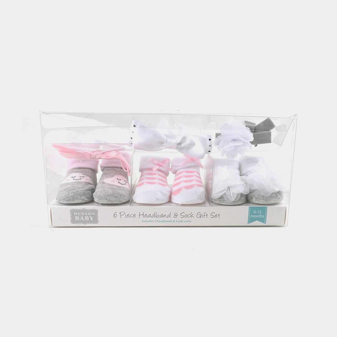 BABY BOOTIES AND HEADBANDS 6PCS SET