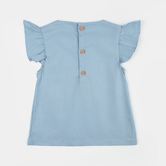 Infant Girls Jersey/Terry 2Pc Suit 287-070-BLUE