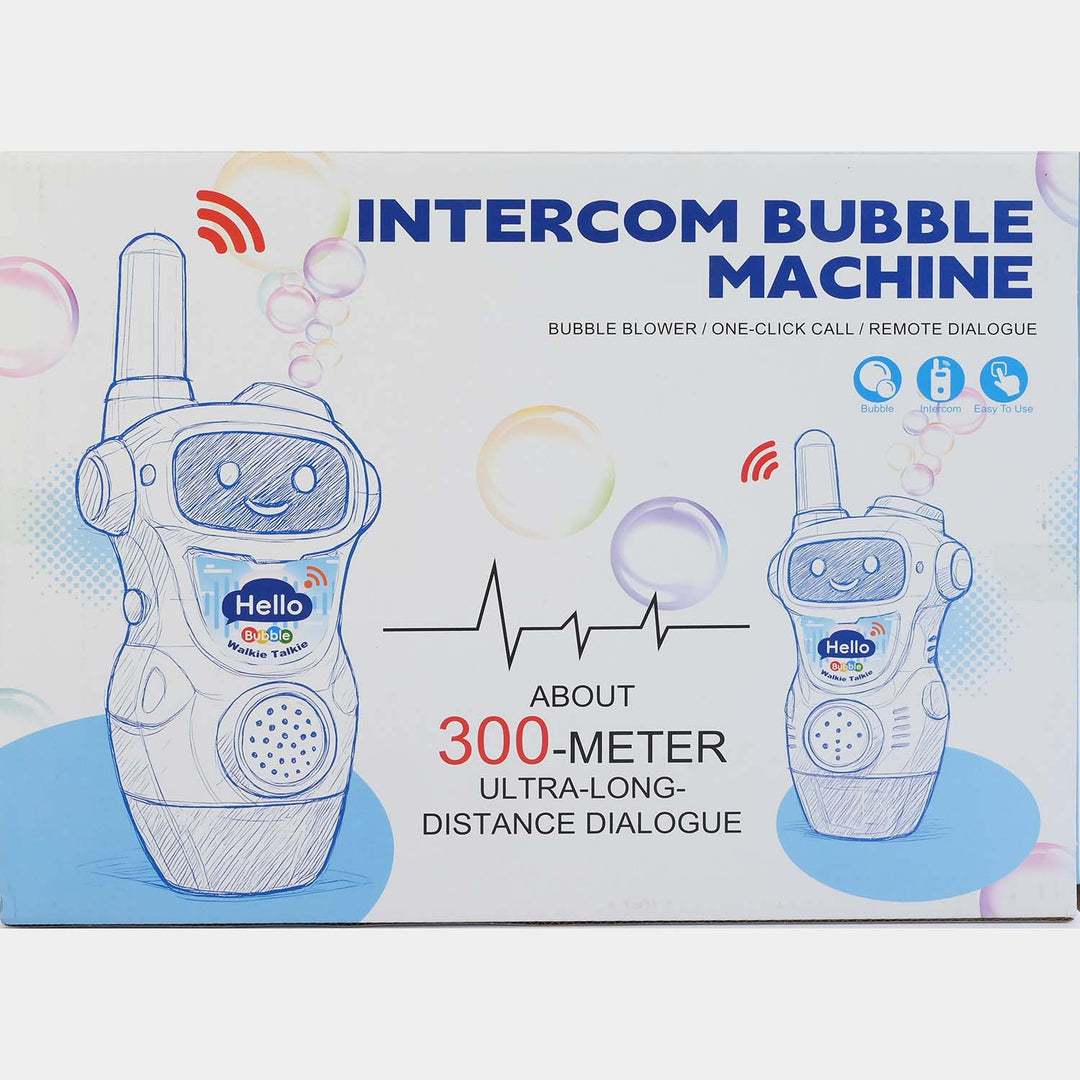 Intercom Bubble Machine Walkie Talkie Bubble Blaster Toy