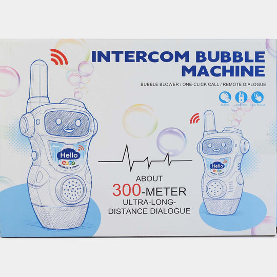 Intercom Bubble Machine Walkie Talkie Bubble Blaster Toy