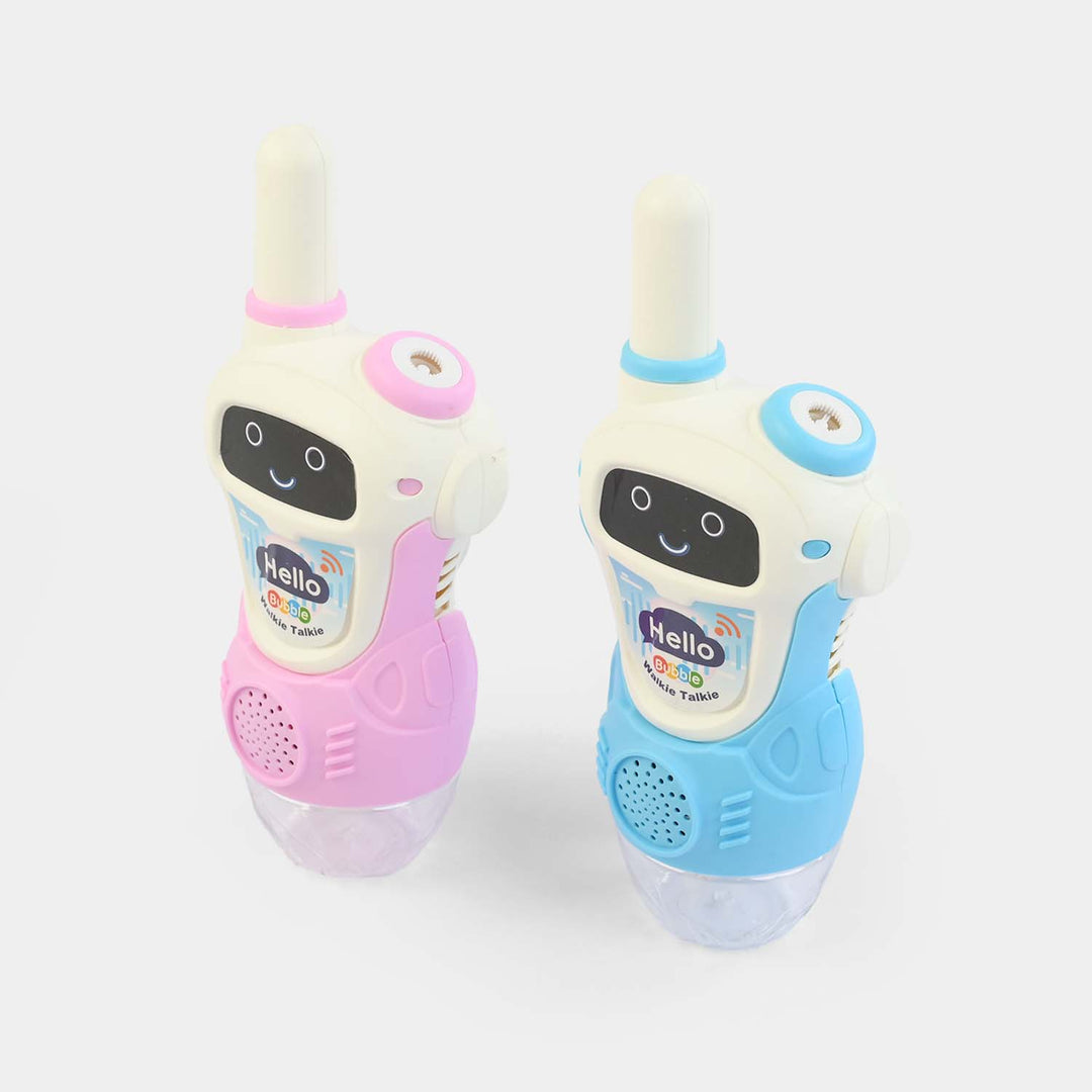 Intercom Bubble Machine Walkie Talkie Bubble Blaster Toy
