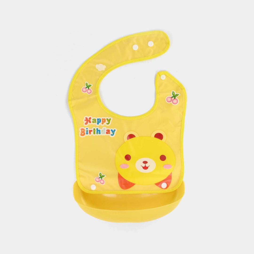 PLASTIC BIB WITH HOLDER FOR BABIES