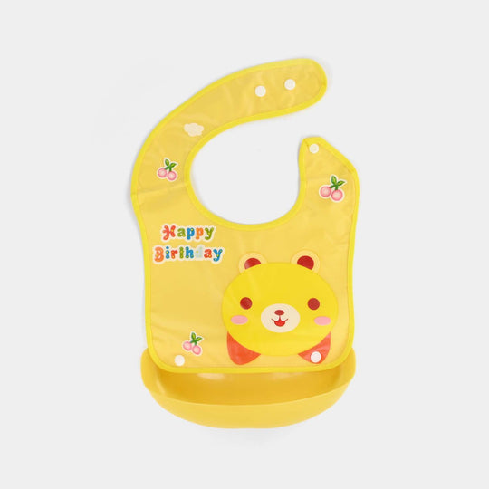 PLASTIC BIB WITH HOLDER FOR BABIES