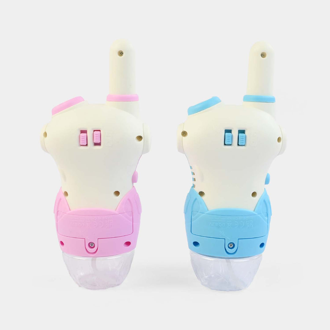 Intercom Bubble Machine Walkie Talkie Bubble Blaster Toy
