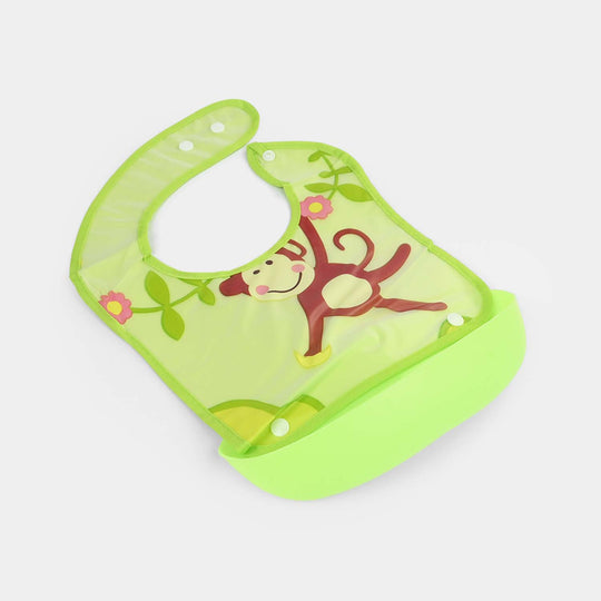 PLASTIC BIB WITH HOLDER FOR BABIES