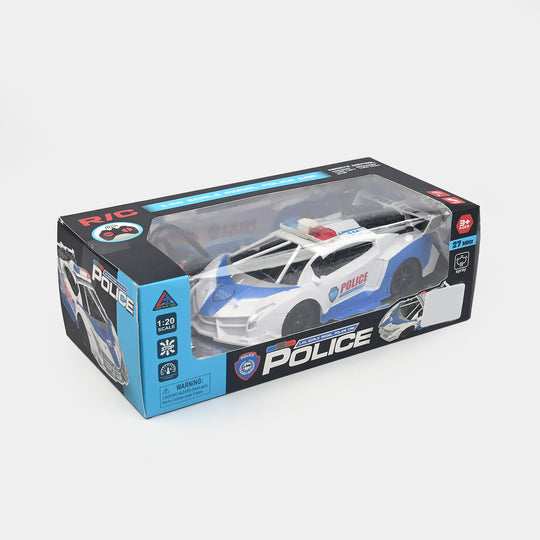 Remote Control Police Car Toy For Kids With Spray & Light