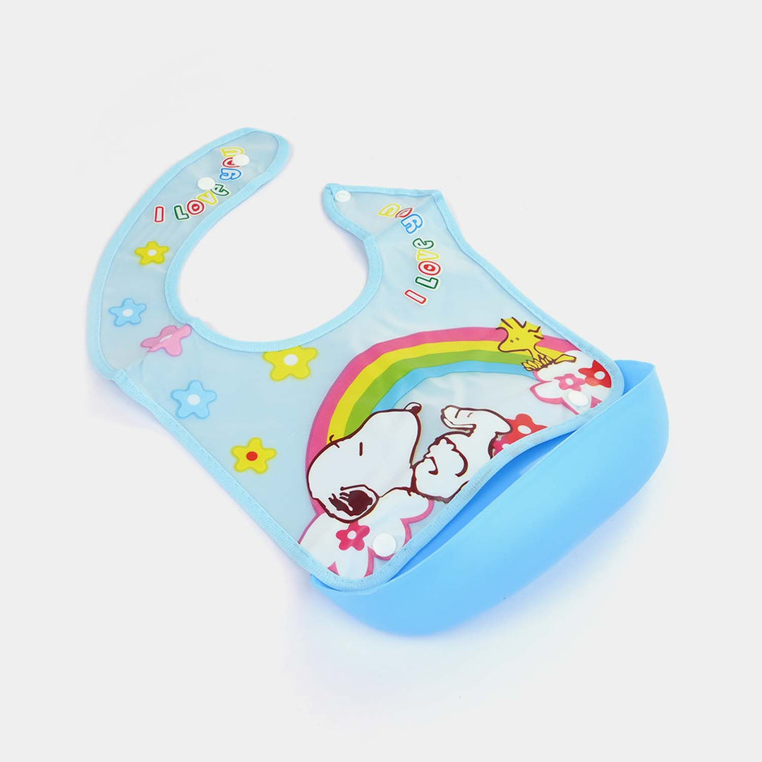 PLASTIC BIB WITH HOLDER FOR BABIES