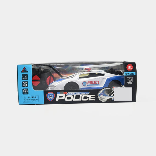 Remote Control Police Car Toy For Kids With Spray & Light